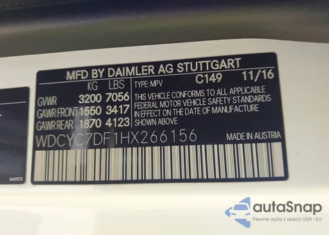 2017 Mercedes-Benz G 63 Amg из США, поврежденный, VIN WDCYC7DF1HX266156